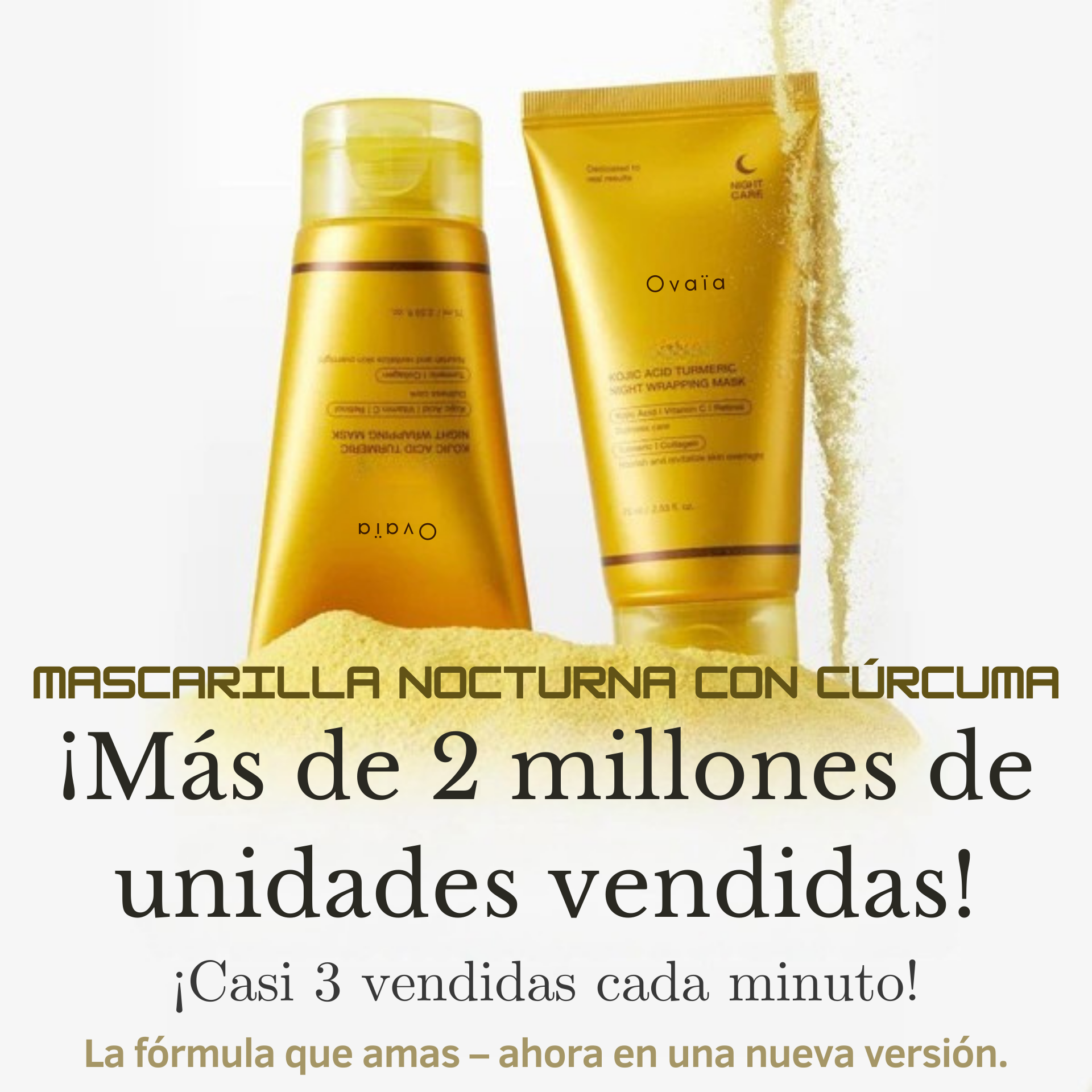 Ovaïa – Mascarilla Coreana con Cúrcuma y Colágeno